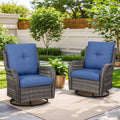 Gymojoy Outdoor Swivel Rocker Patio Chairs Set of 2, 2Pieces Swivel Rocking Patio Chairs with Deep Seat and High Back
