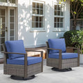 Gymojoy Outdoor Swivel Rocker Patio Chairs Set of 2,Heavy Duty Swivel Rocking Patio Chairs with Metal Armrests, 2 Pieces Patio Furniture Chairs